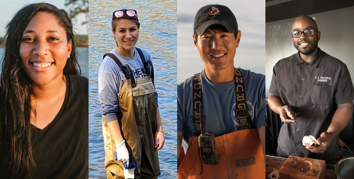 Faces of Oyster Restoration - Imani Black_Jennifer Sagan_Jay Fleming_Gardner Douglas - 1171x593