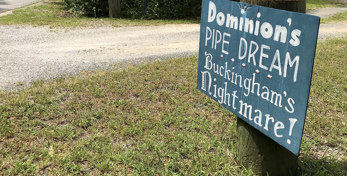 A sign reads