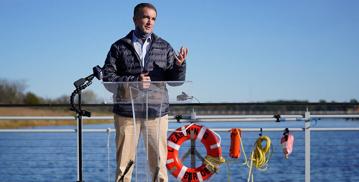 Gov. Northam at Eastern Branch of Elizabeth River  