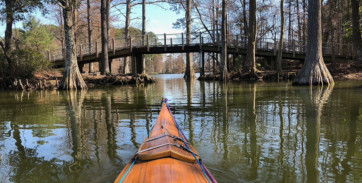 Kayak in the water