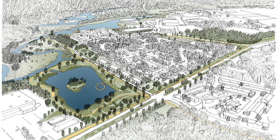 Artist's rendering of the proposed Lake Hampton EIB project.