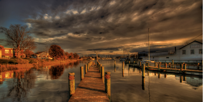 Image of Solomons Island at sunset.