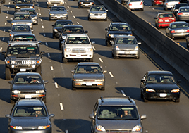 Traffic jam on an expressway.