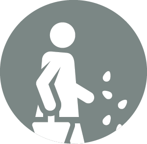 person planting oysters
