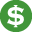Dollar sign icon represents areas where there have been economic benefits.