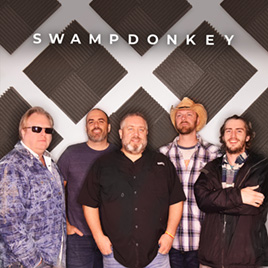 The five male band members of Swamp Donkey.