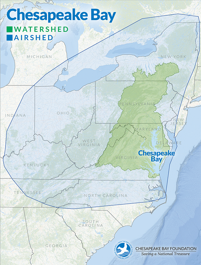 A map of the Chesapeake's airshed