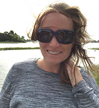 Girl in marsh near Virginia Beach, Virginia.